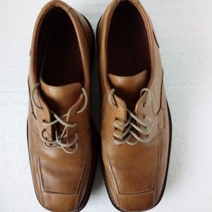 Covington Leather Lace Up Shoes Tan Men's Size 10.5 D Made in Italy (ECU)